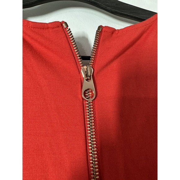 Ted Baker‎ Dress Size 3 Red Orange fit And Flare Sleeveless - Picture 8 of 10